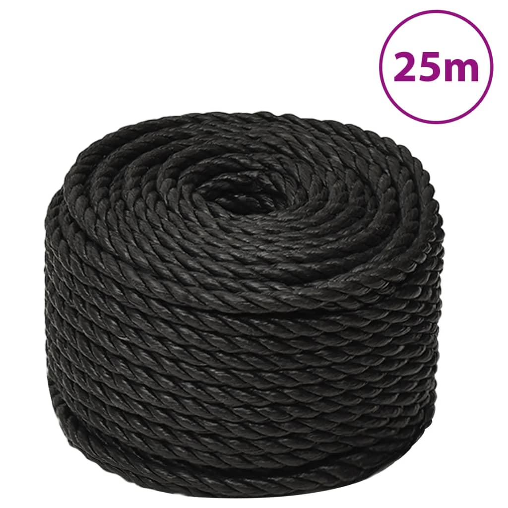 Work Rope Black 12 mm 25 m Polypropylene