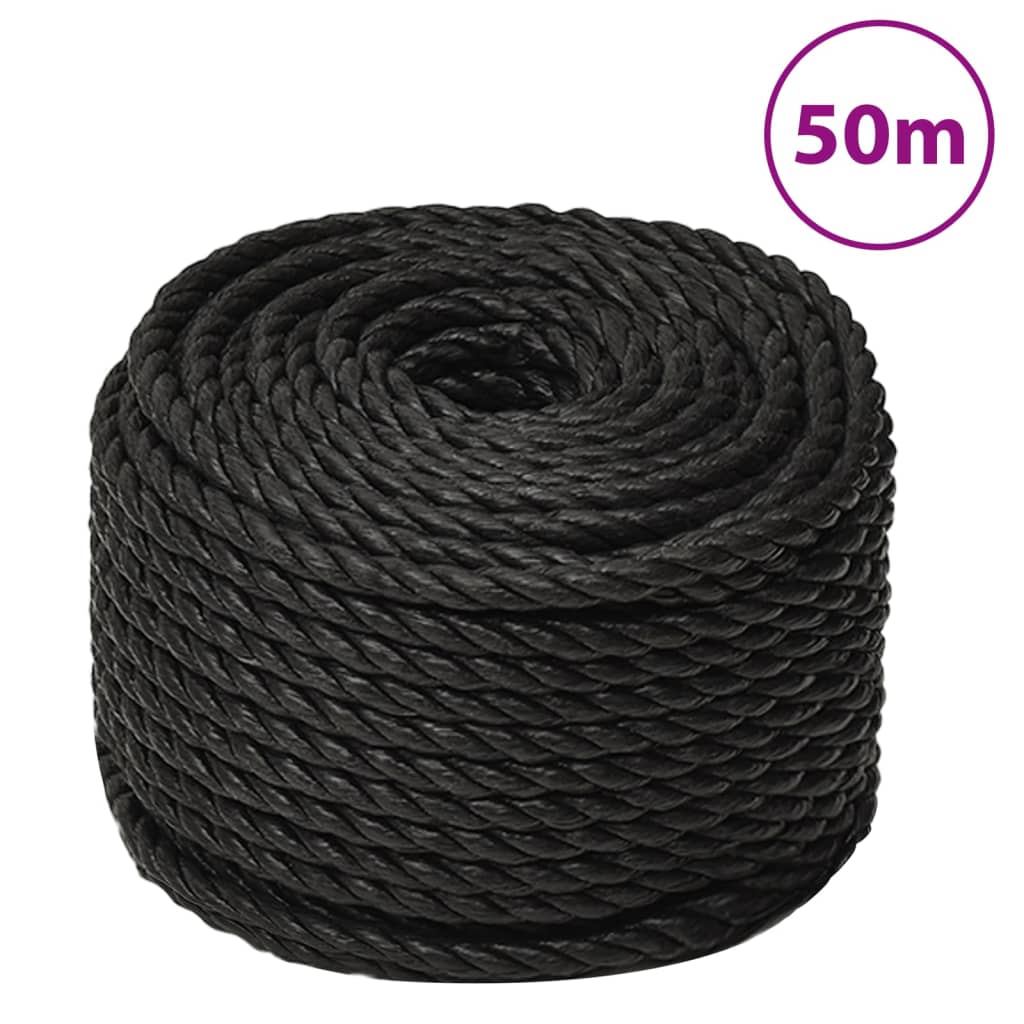 Work Rope Black 12 mm 50 m Polypropylene