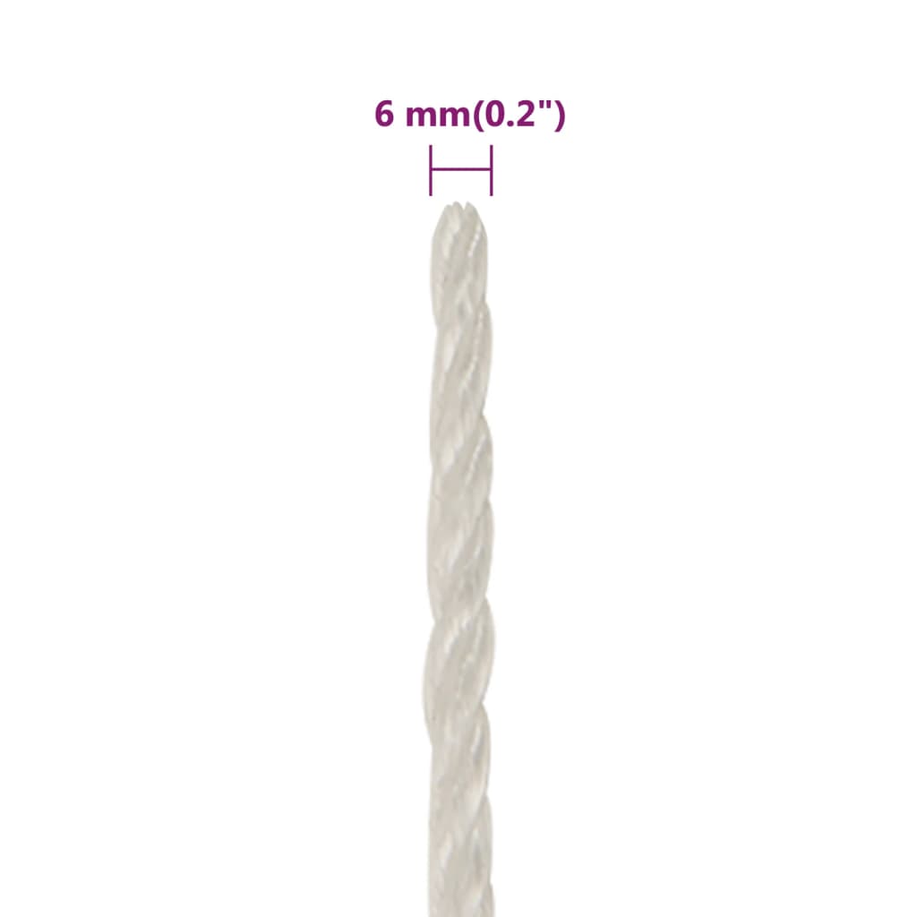 Work Rope White 6 mm 250 m Polypropylene