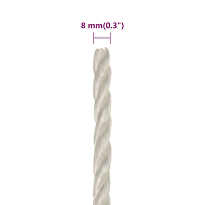 Work Rope White 8 mm 100 m Polypropylene