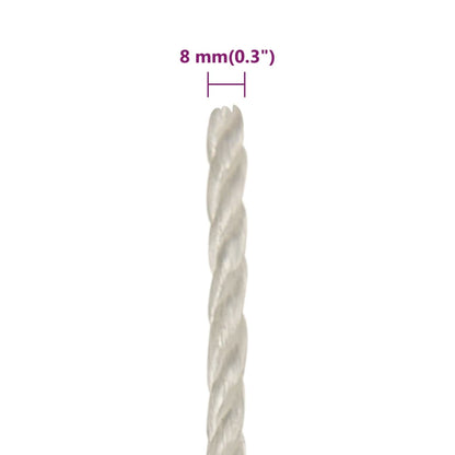 Work Rope White 8 mm 250 m Polypropylene