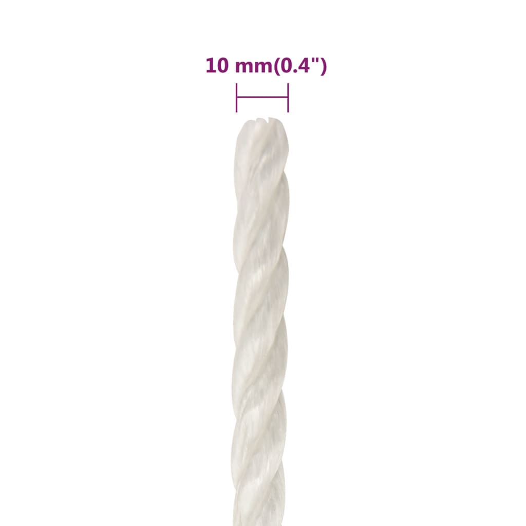 Work Rope White 10 mm 50 m Polypropylene