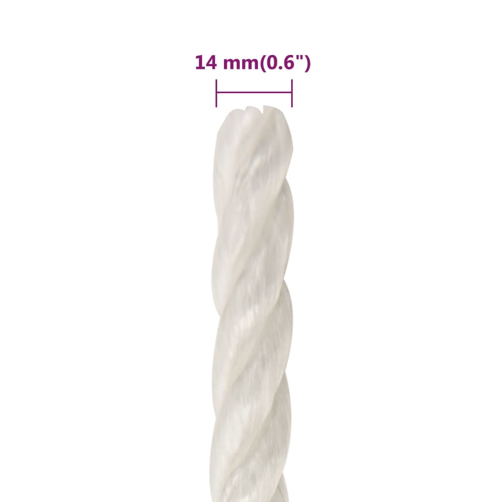 Work Rope White 14 mm 25 m Polypropylene