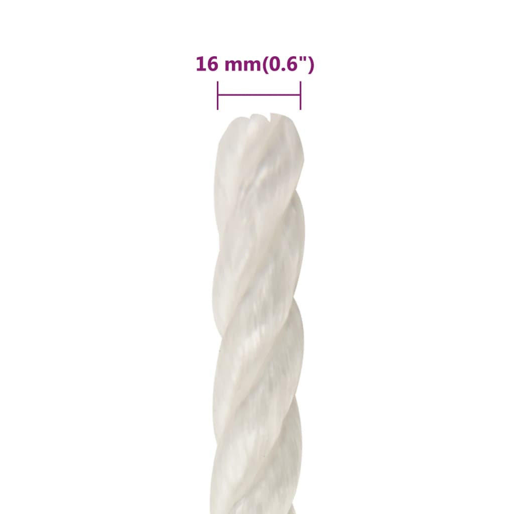 Work Rope White 16 mm 25 m Polypropylene