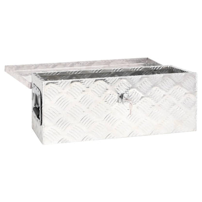 Storage Box Silver 60x23.5x23 cm Aluminium