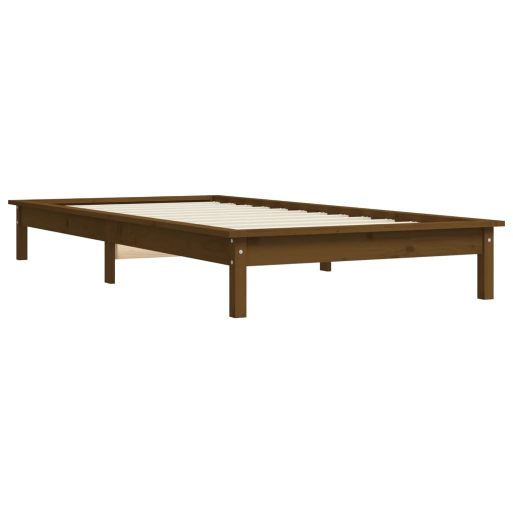 Bed Frame Honey Brown 90x200 cm Solid Wood Pine