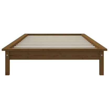 Bed Frame Honey Brown 90x200 cm Solid Wood Pine