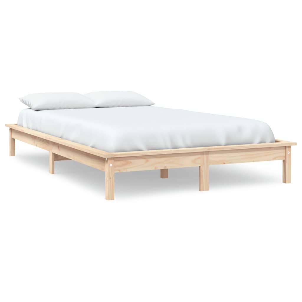 Bed Frame 150x200 cm King Size Solid Wood Pine