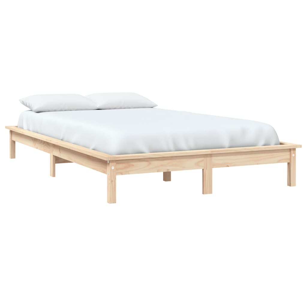 Bed Frame 150x200 cm King Size Solid Wood Pine