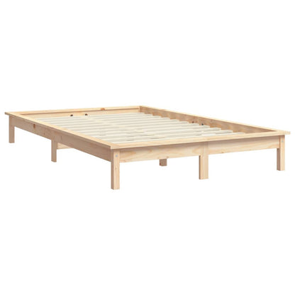 Bed Frame 150x200 cm King Size Solid Wood Pine