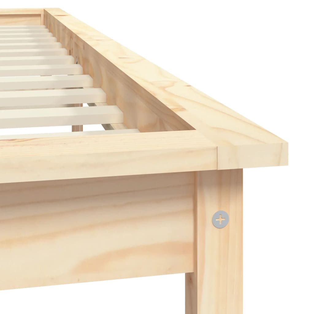 Bed Frame 150x200 cm King Size Solid Wood Pine