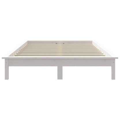 Bed Frame White 160x200 cm Solid Wood Pine