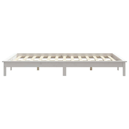 Bed Frame White 160x200 cm Solid Wood Pine