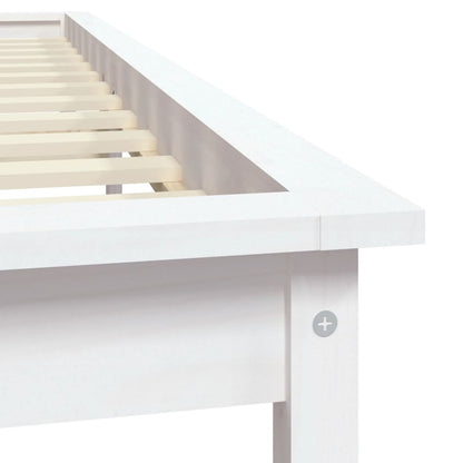 Bed Frame White 160x200 cm Solid Wood Pine