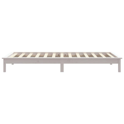 Bed Frame White 90x190 cm Single Solid Wood Pine