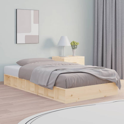 Bed Frame without Mattress 120x190 cm Small Double Small Double Solid Wood