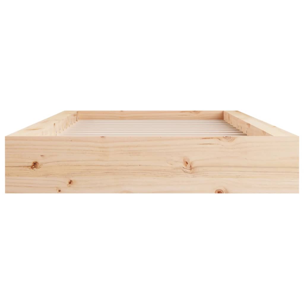 Bed Frame 135x190 cm Double Solid Wood