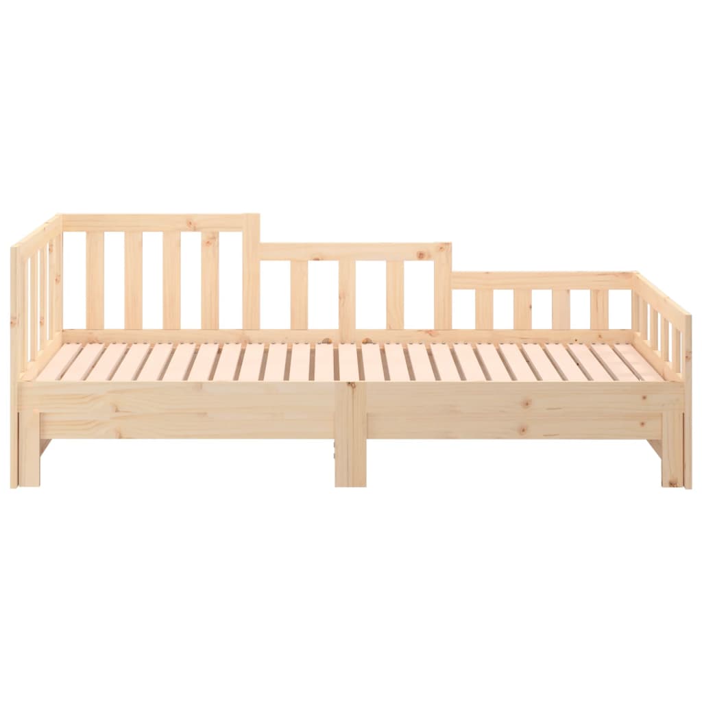 Pull-out Day Bed 2x(90x190) cm Solid Wood Pine