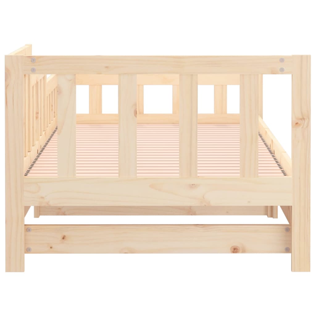 Pull-out Day Bed 2x(90x190) cm Solid Wood Pine