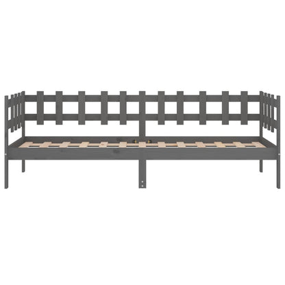 Day Bed Grey 90x190 cm Solid Wood Pine