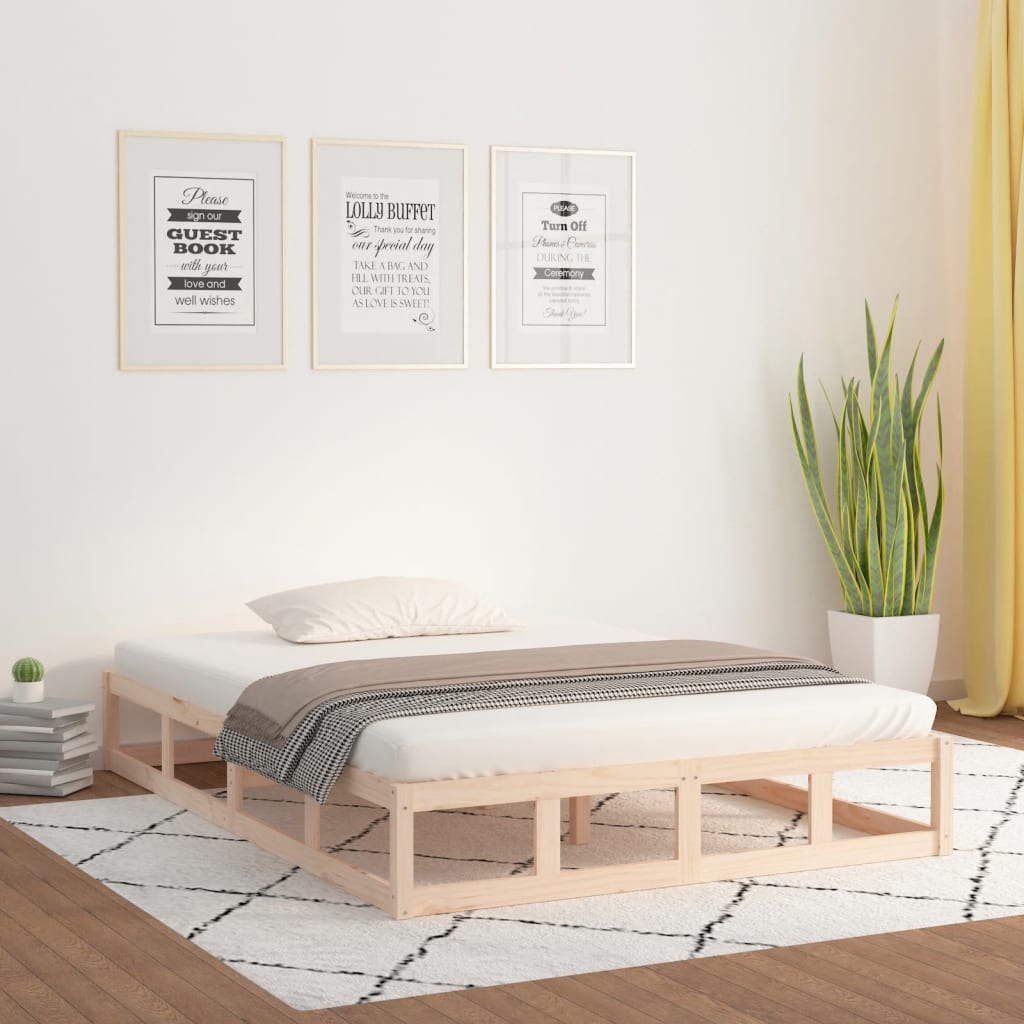 Bed Frame without Mattress 180x200 cm Super King Size Solid Wood