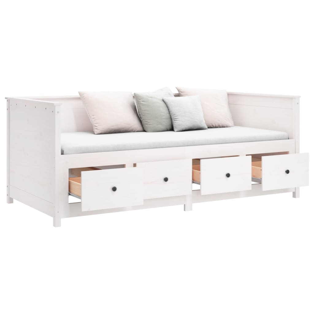 Day Bed without Mattress White 80x200 cm Solid Wood Pine