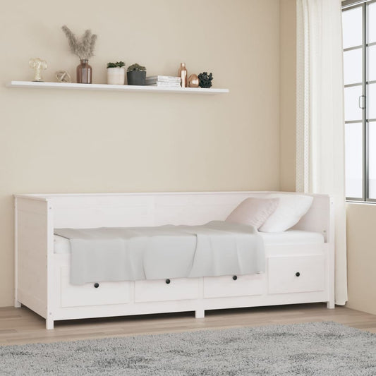 Day Bed without Mattress White 80x200 cm Solid Wood Pine