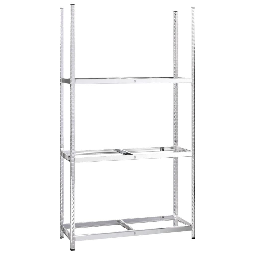 3-Layer Tire Rack Silver 110x40x200 cm Steel