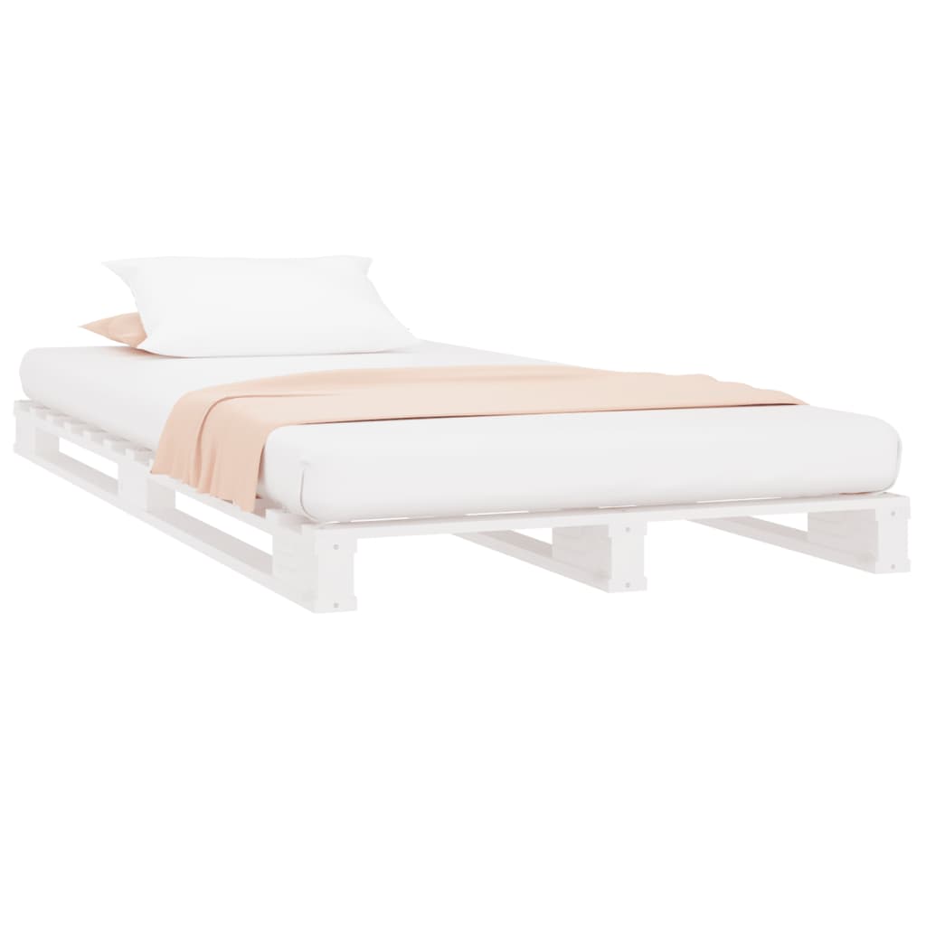 Pallet Bed without Mattress White 90x200 cm Solid Wood