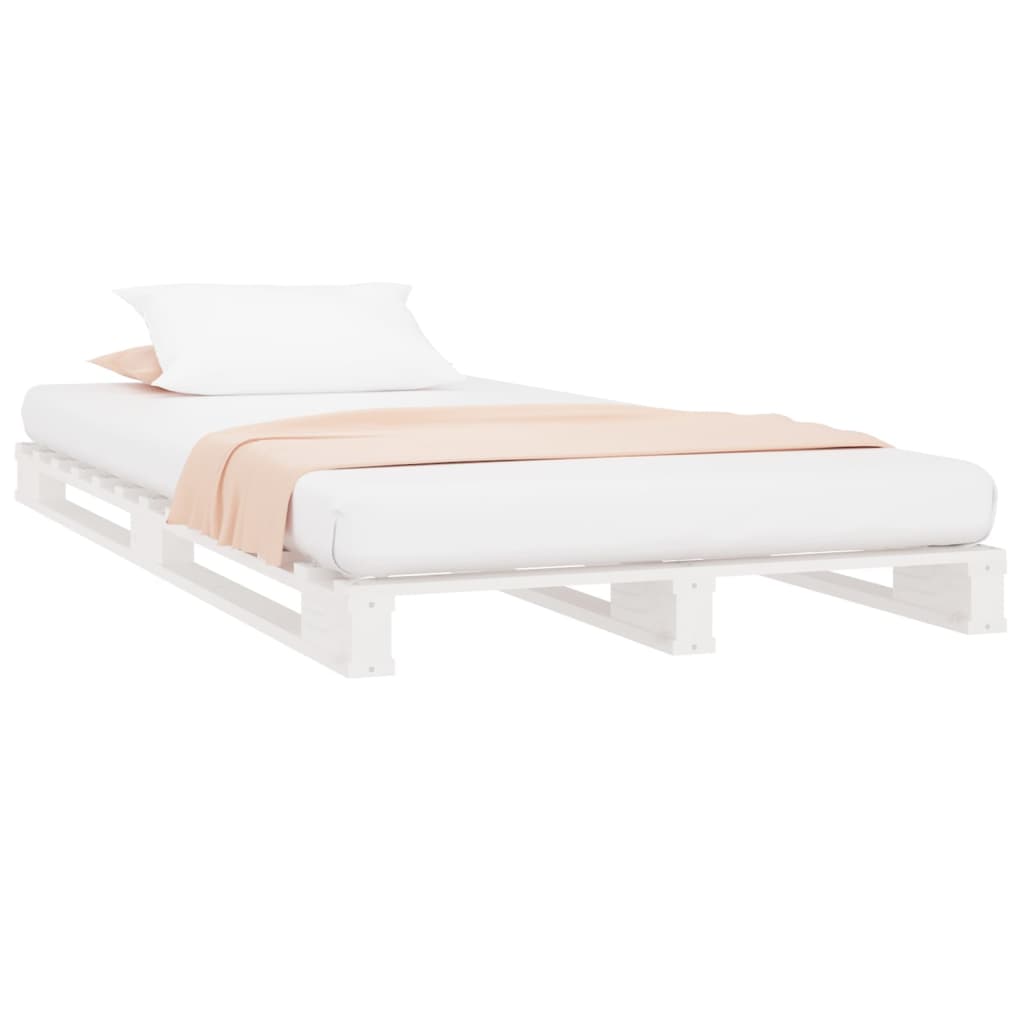 Pallet Bed without Mattress White 100x200 cm Solid Wood