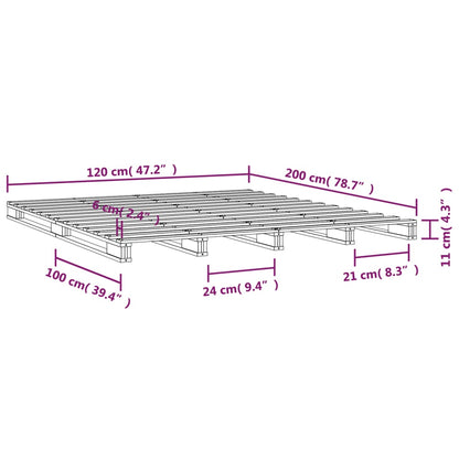 Pallet Bed without Mattress 120x200 cm Solid Wood