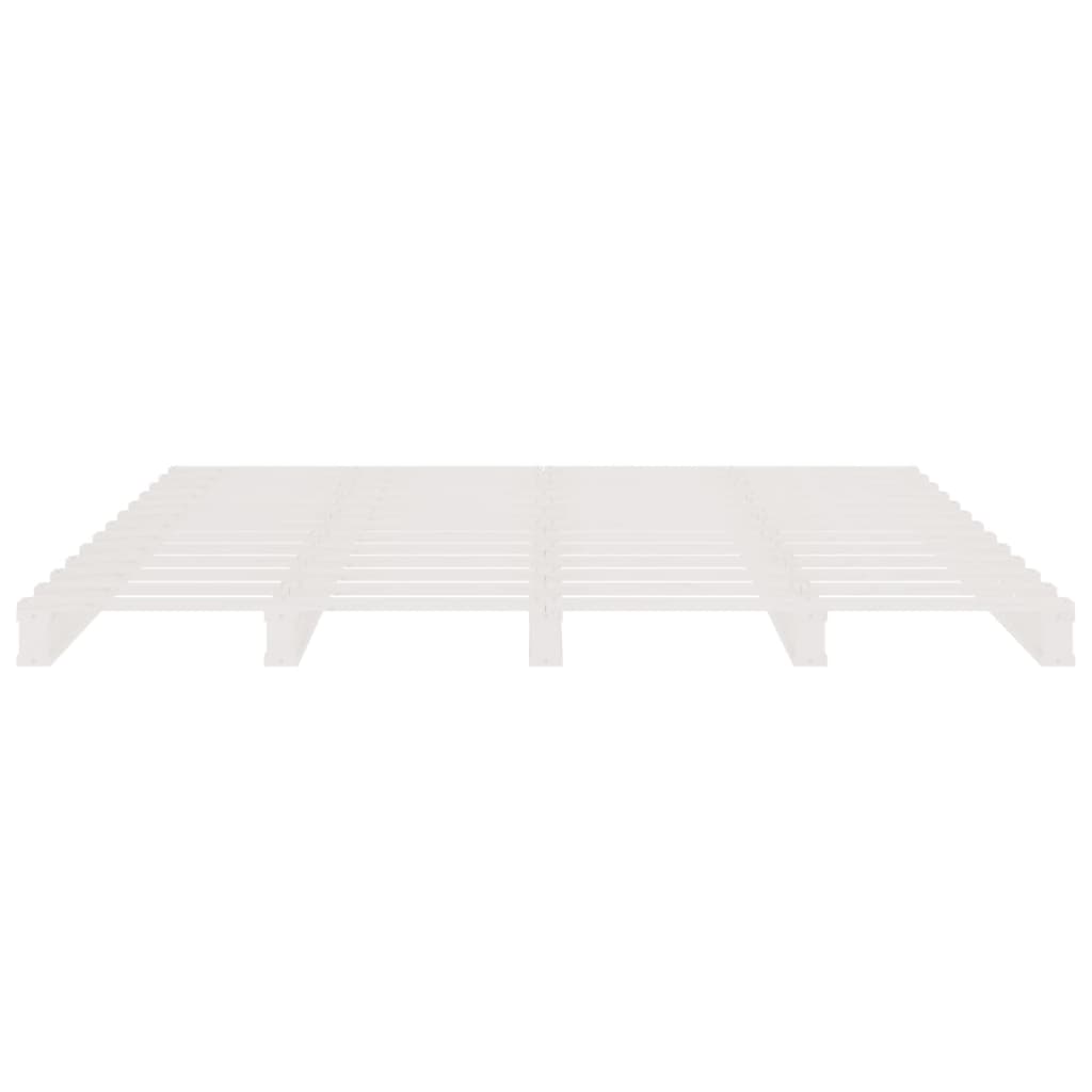 Pallet Bed without Mattress White 140x200 cm Solid Wood