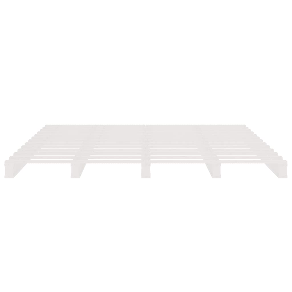 Pallet Bed without Mattress White 200x200 cm Solid Wood