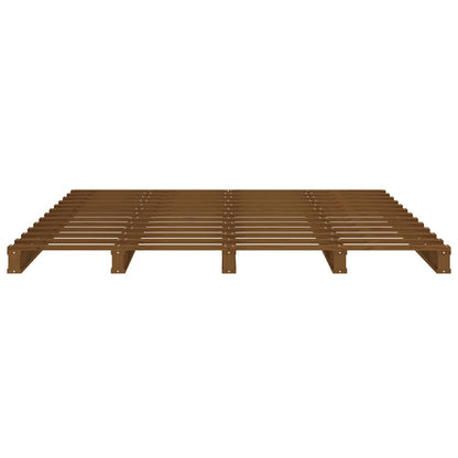 Pallet Bed without Mattress Honey Brown Small Double Solid Wood