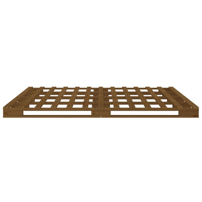 Pallet Bed without Mattress Honey Brown Small Double Solid Wood