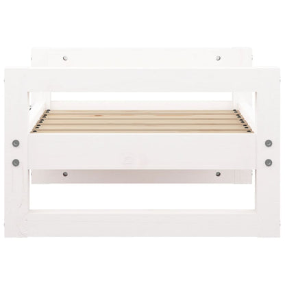 Dog Bed White 55.5x45.5x28 cm Solid Pine Wood