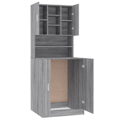 Washing Machine Cabinet Grey Sonoma Engineered Wood