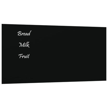 Wall-mounted Magnetic Board Black 60x30 cm Tempered Glass