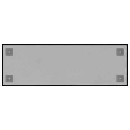 Wall-mounted Magnetic Board Black 60x20 cm Tempered Glass