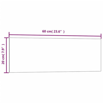 Wall-mounted Magnetic Board Black 60x20 cm Tempered Glass