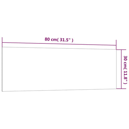 Wall-mounted Magnetic Board White 80x30 cm Tempered Glass