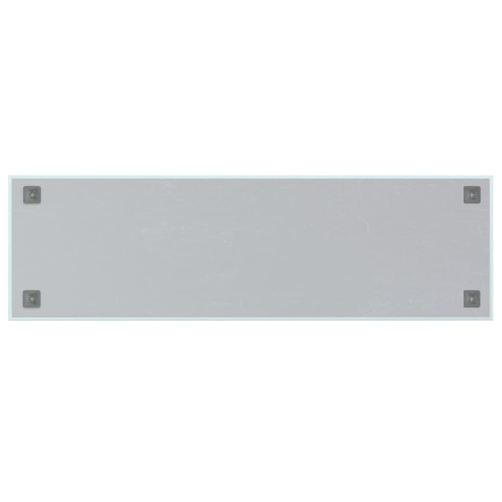 Wall-mounted Magnetic Board White 100x30 cm Tempered Glass