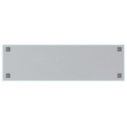 Wall-mounted Magnetic Board White 100x30 cm Tempered Glass