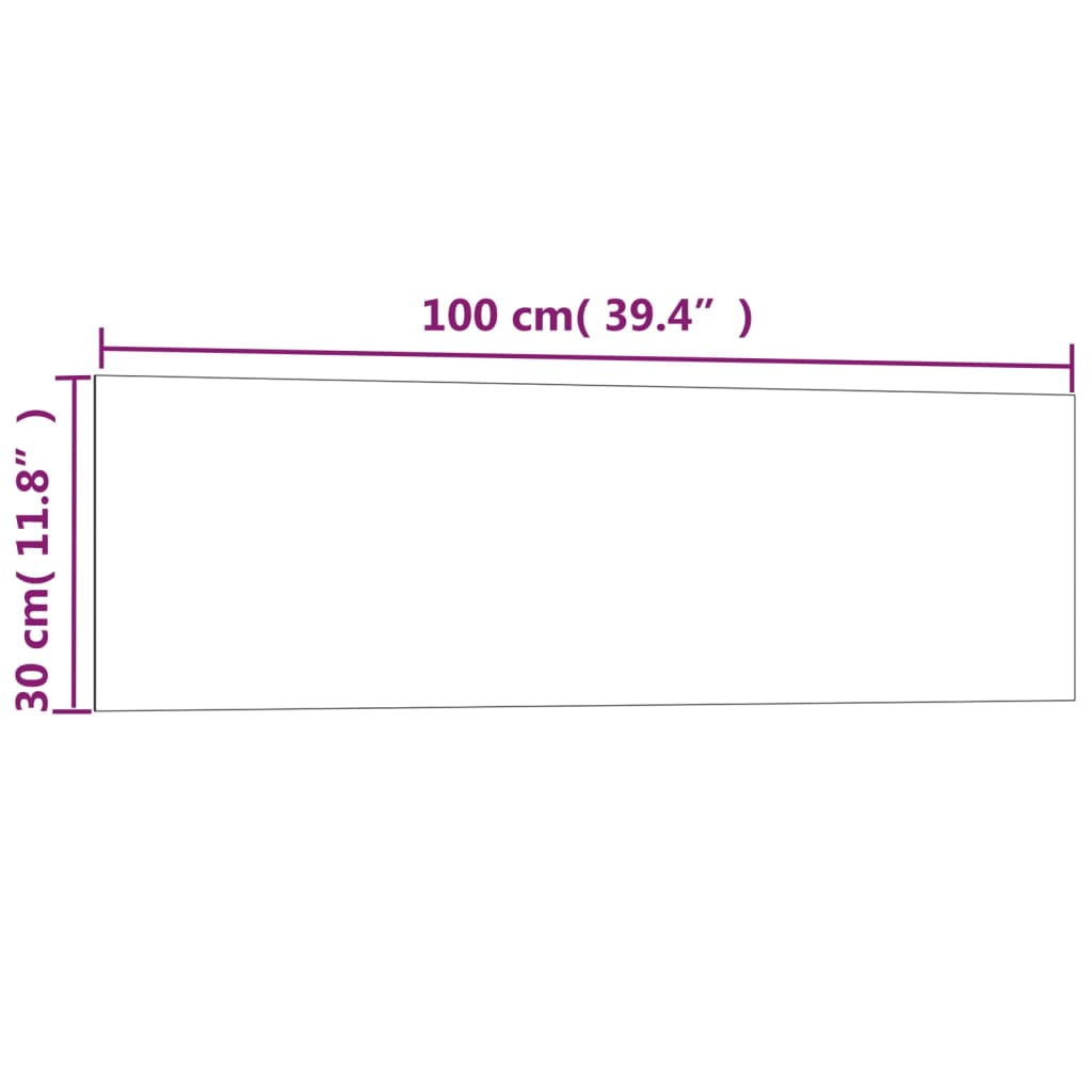 Wall-mounted Magnetic Board White 100x30 cm Tempered Glass