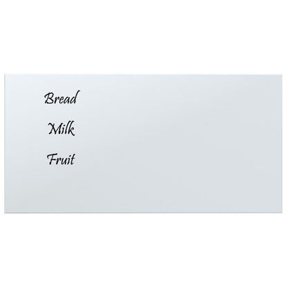 Wall-mounted Magnetic Board White 40x20 cm Tempered Glass