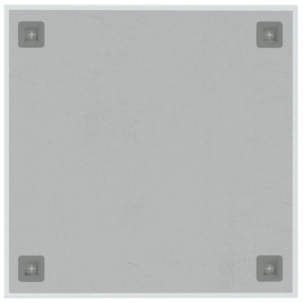 Wall-mounted Magnetic Board White 40x40 cm Tempered Glass