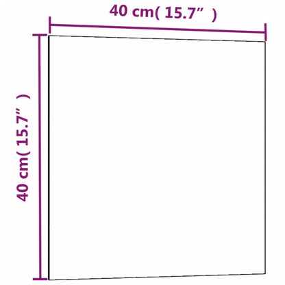 Wall-mounted Magnetic Board White 40x40 cm Tempered Glass