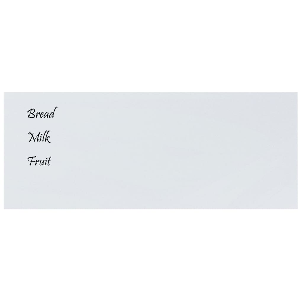 Wall-mounted Magnetic Board White 100x40 cm Tempered Glass