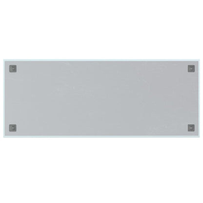 Wall-mounted Magnetic Board White 100x40 cm Tempered Glass