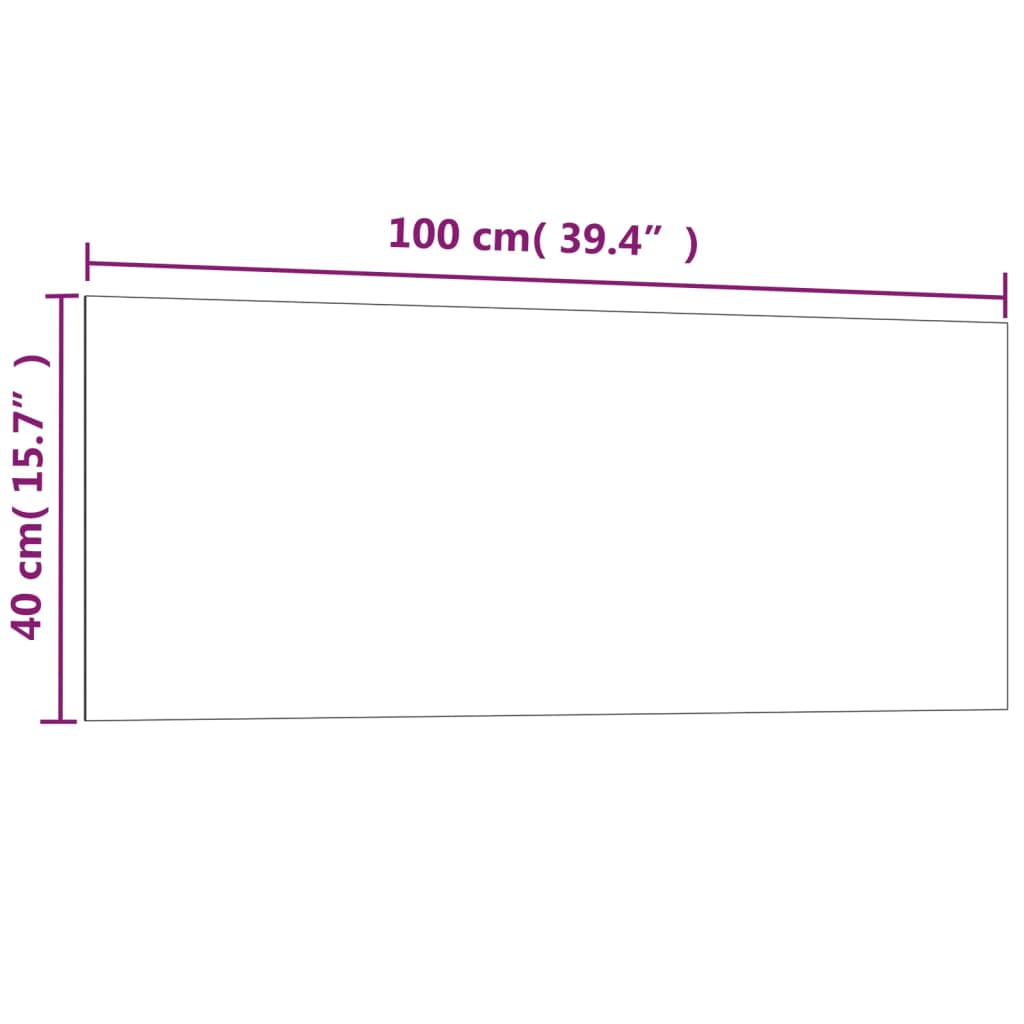 Wall-mounted Magnetic Board White 100x40 cm Tempered Glass